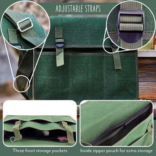 Esterno Rockhound & Rock Mining Kit (Deluxe 15-Piece Set); Rockhound Set Includes Hammer, Chisels, Musette Bag and Accessories - 4