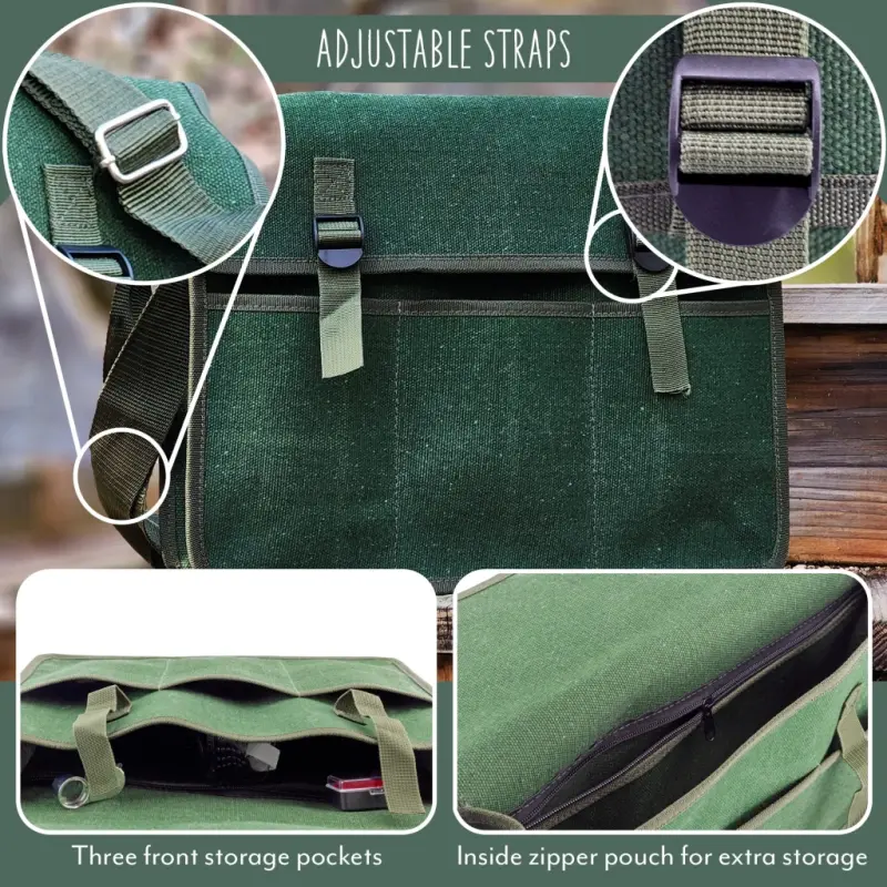 Esterno Rockhound & Rock Mining Kit (Deluxe 15-Piece Set); Rockhound Set Includes Hammer, Chisels, Musette Bag and Accessories - 4