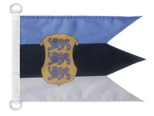 Estonia Naval Ensign NAUTICAL Flag 18'' x 12'' - Estonian War flags 30 x 45 cm. - Banner 12x18 in for boat - AZ FLAG - 1