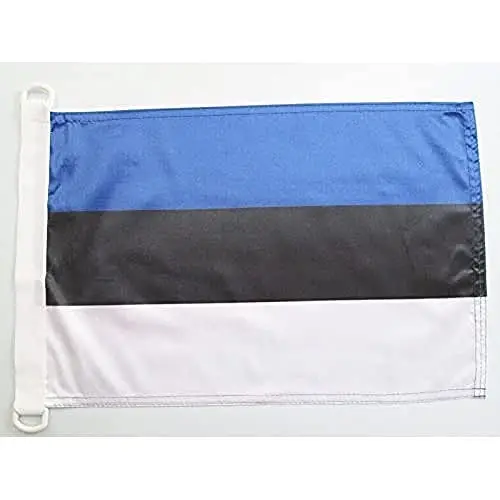 Estoniya dengiz bayrog'i 18'' x 12'' - Estoniya bayroqlari 30 x 45 sm. - Qayiq uchun banner 12x18 dyuym - AZ FLAG 