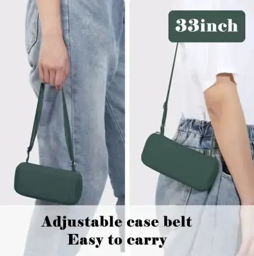 ESUFEIR Mini Travel Sun Umbrella for Purse With Case,Small Compact UV Umbrella Protection Sun,Lightweight Portable Parasol Windproof for Women Men Kids (Dark green) - 4