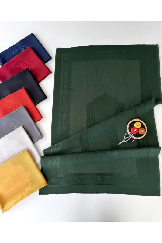 Etamin Panel Prayer Rug - Claret Red-Claret Red - 2