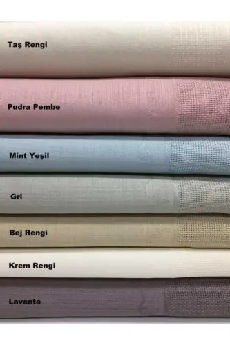 Etamin Seccade İşlemelik Tas Rengi Kumaş - Gri - 3