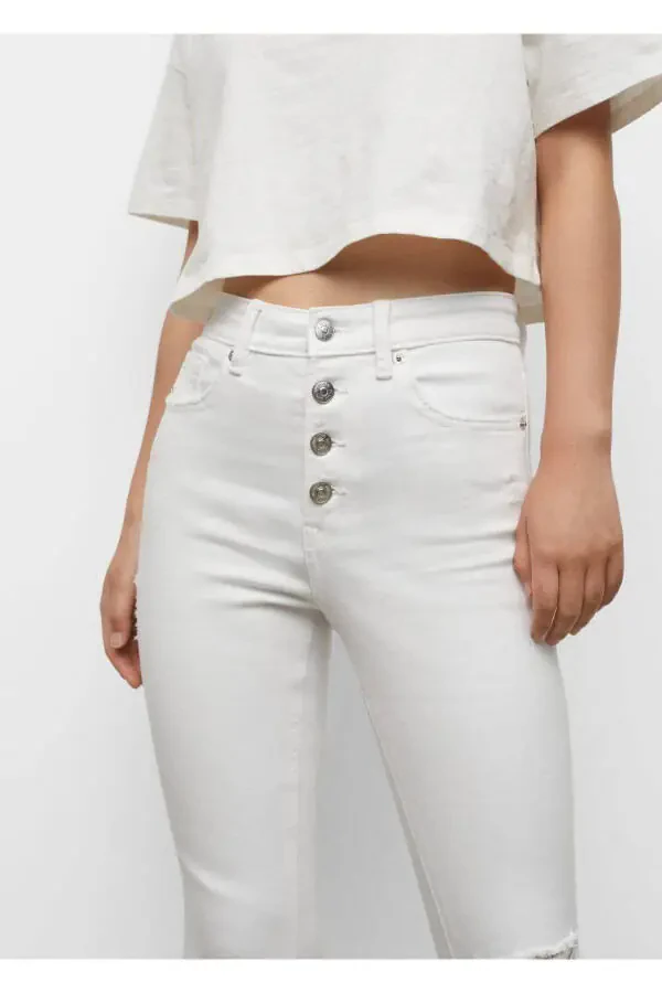 Flared Jean Pantolon - 4