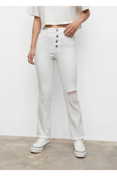 Flared Jean Pantolon - 5