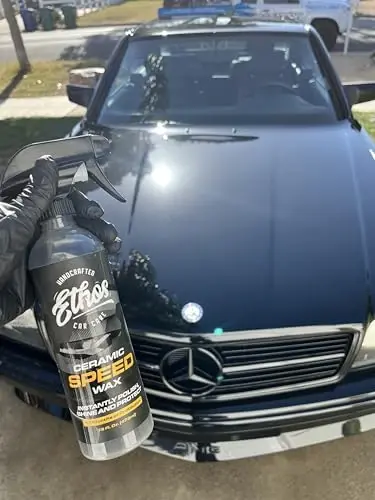 Ethos Ceramic Speed Wax - Avtomobillar uchun seramika qoplamasi - Seramika qoplamali avtomobil mumi spreyi - Seramika avtomobil mumi jilosi Reaktiv Sio2 kopolimerlari bilan ishlab chiqilgan hidrofobik yuqori qatlam jilosi - 3