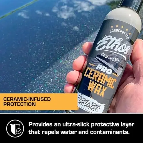 Ethos Ceramic Wax - Aerospace Coating Protection | Ceramic Polish and Top Ceramic Coat | Ceramic Car Coating | Slick, Hydrophobic Finish - 2