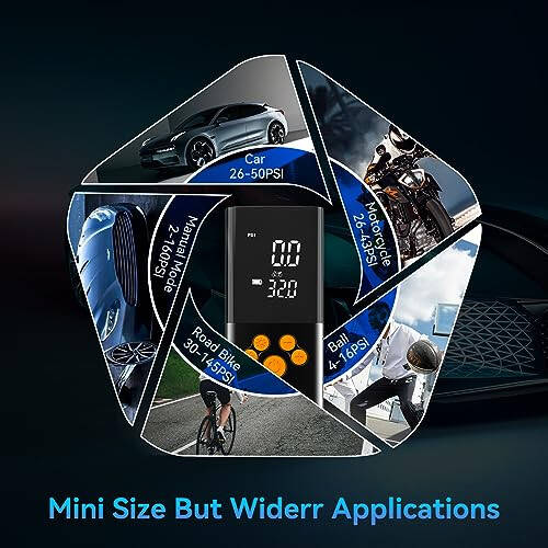 Etitlly Tire Inflator Portable Air Compressor,150PSI Air Pump for Car Tires,7800mAH Battery,3X Faster Inflation Electric Air Pump with Digital Pressure Gauge and Led light,for Car,Motorcycle,Bike,Ball - 7