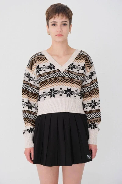 Этнический свитер с узором K3145-c3 - ADDAX (1)