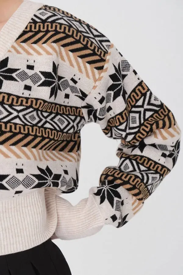 Этнический свитер с узором K3145-c3 - 4