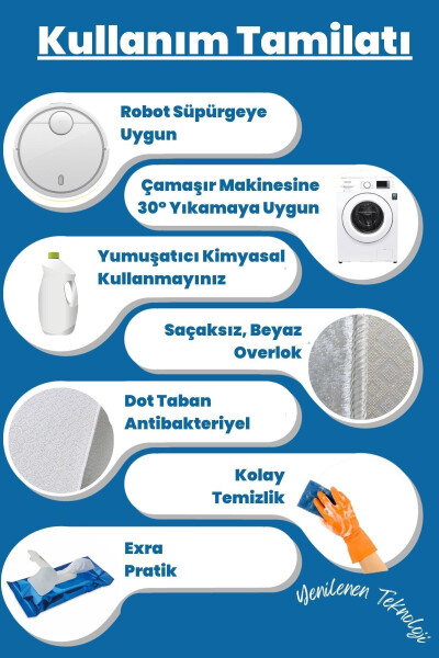 Etnik naqshli bej rangli yumaloq gilam, kir yuvish mashinasida yuviladigan, sirpanmaydigan nuqta taglik - Cp1147 - CAPPİO HALI (1)