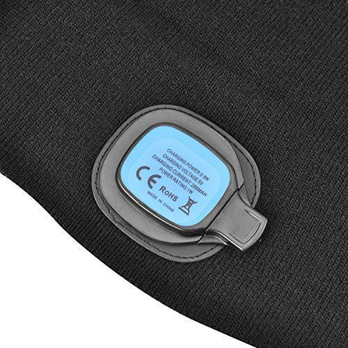 Etsfmoa Unisex Beanie with The Light Gifts for Men Dad Father USB Rechargeable Caps - 4