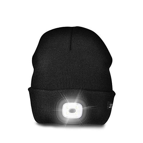 Etsfmoa Unisex Beanie with The Light Gifts for Men Dad Father USB Rechargeable Caps - 6