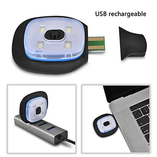 Etsfmoa Unisex Beanie with The Light Gifts for Men Dad Father USB Rechargeable Caps 
