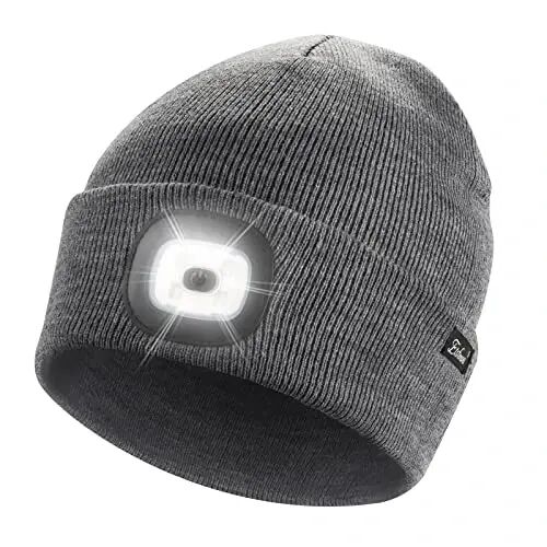 Etsfmoa Unisex Beanie with The Light, Gifts for Men Dad Father Winter Caps | Hands Free Lighted Hat,Soft Warm and Comfortable , Ideal for walking the dog and working outdoors at night - Etsfmoa