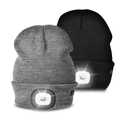 Etsfmoa Unisex Beanie with The Light, Gifts for Men Dad Father Winter Caps | Hands Free Lighted Hat,Soft Warm and Comfortable , Ideal for walking the dog and working outdoors at night - 4