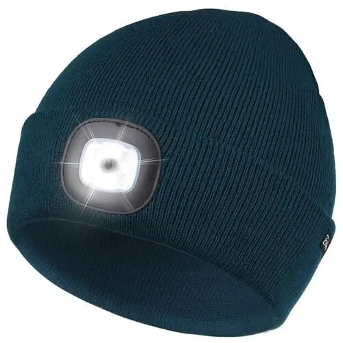 Etsfmoa Unisex Beanie with The Light, Gifts for Men Dad Father Winter Caps | Hands Free Lighted Hat,Soft Warm and Comfortable , Ideal for walking the dog and working outdoors at night - Etsfmoa