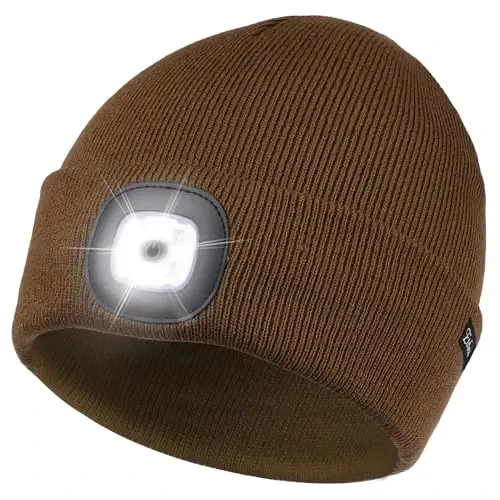 Etsfmoa Unisex Erkaklar Dad Ota USB qayta zaryadlanuvchi kepkalar uchun yorug'lik sovg'alari bilan Beanie - ETSFMOA (1)