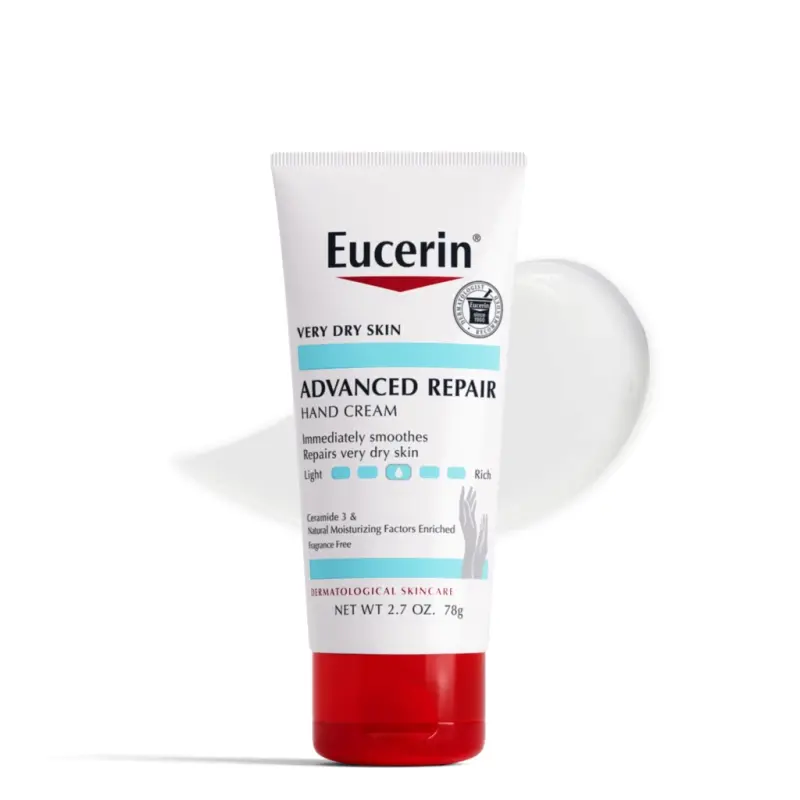 Eucerin Advanced Repair Hand Cream, Fragrance Free, 2.7 oz Tube - 1