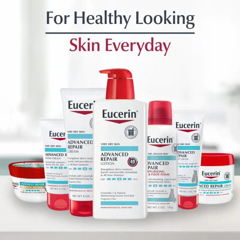 Eucerin Advanced Repair Hand Cream, Fragrance Free, 2.7 oz Tube - 10