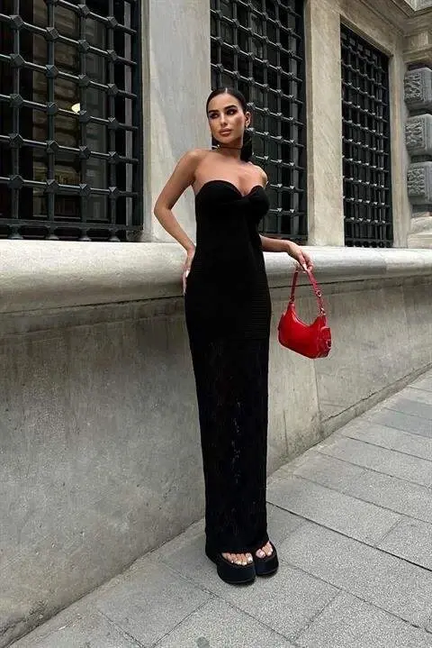 Eudora Ajurlu StraplezElbise 2771 - BÜYÜKBEDENIZ