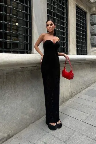 Eudora Openwork Strapless Dress 2771 - 1