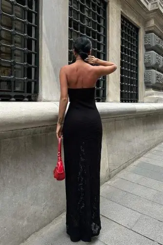 Eudora Openwork Strapless Dress 2771 - 3