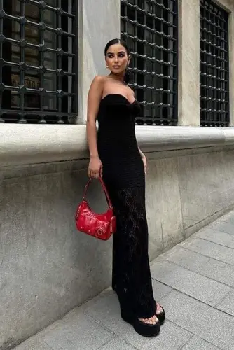 Eudora Openwork Strapless Dress 2771 - 4