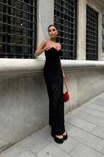 Eudora Openwork Strapless Dress 2771 - 5