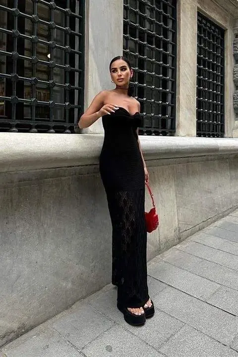 Eudora Openwork Strapless Dress 2771 - 5