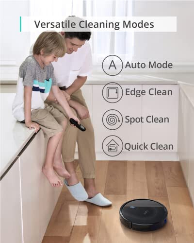 eufy Robot Vacuum 11S MAX, Juda yupqa, Kuchli suchish, Jimjit, O'zini o'zi zaryadlovchi robotli changyutgich, Qattiq pollarni to'liq yig'ilgan gilamlargacha tozalaydi, Qora - 5