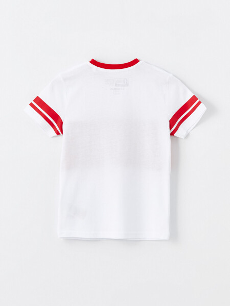 Euro 2024 Turkey Printed Kids' T-Shirt with a Bicycle Collar - 6