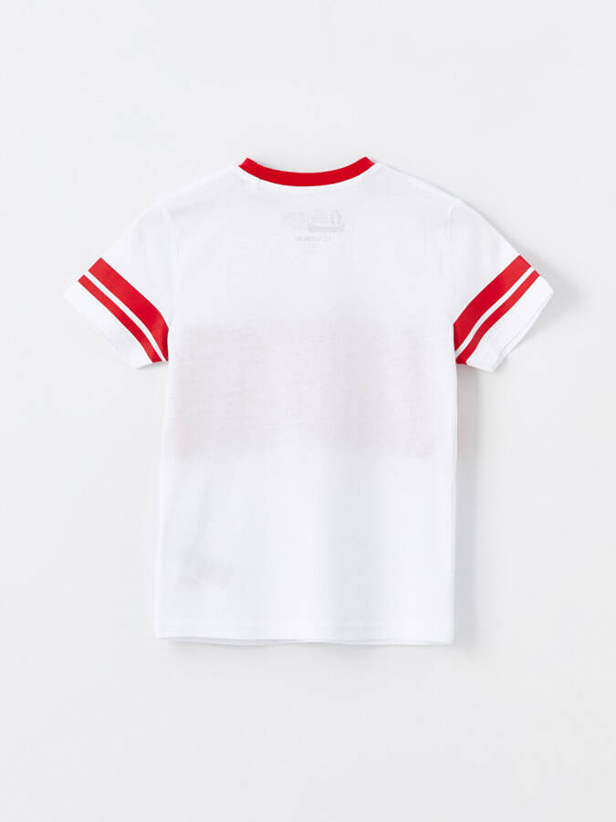 Euro 2024 Turkey Printed Kids' T-Shirt with a Bicycle Collar - 6