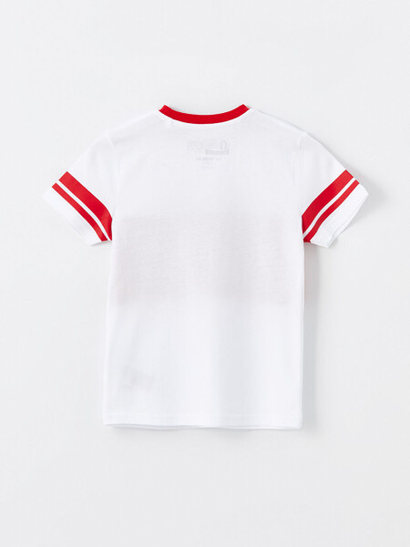 Euro 2024 Turkey Printed Kids' T-Shirt with a Bicycle Collar - 3