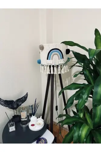 Ev Bebek Çocuk Odası Lambader Başlığı ( AYAK DAHİL DEĞİLDİR) -Özelleştirilebilir-Açık Mavi 