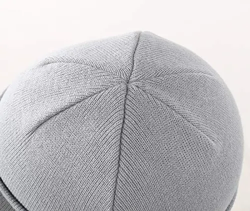 Home Prefer Men's Winter Beanie Hat with Brim Warm Double Knit Cuff Beanie Cap Watch Radar Hat - 4