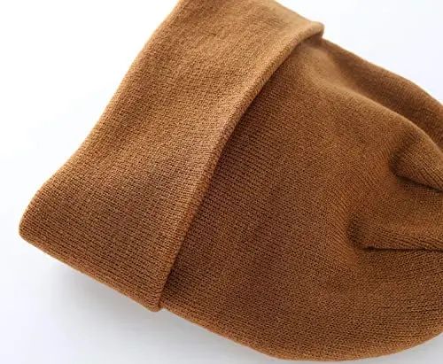 Home Prefer Men's Winter Beanie Hat with Brim Warm Double Knit Cuff Beanie Cap Watch Radar Hat - 5