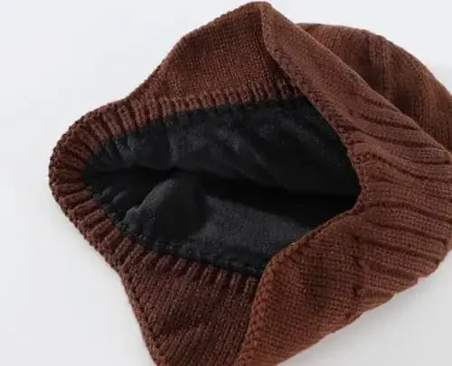 Home Prefer Mens Winter Hat Knit Earflap Hat Stocking Caps with Ears Beanie Hat - 3