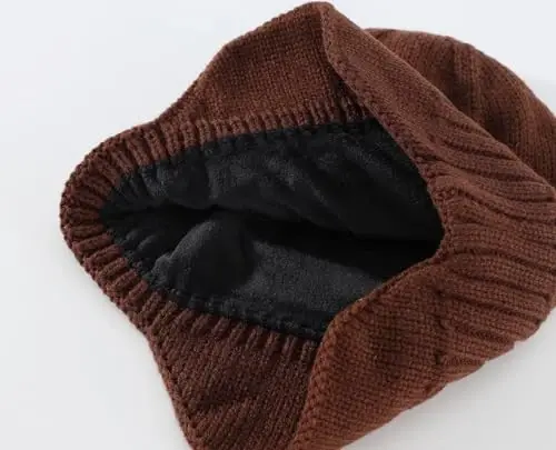 Home Prefer Mens Winter Hat Knit Earflap Hat Stocking Caps with Ears Beanie Hat - 3