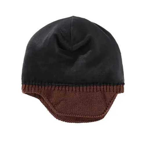 Home Prefer Mens Winter Hat Knit Earflap Hat Stocking Caps with Ears Beanie Hat - 4