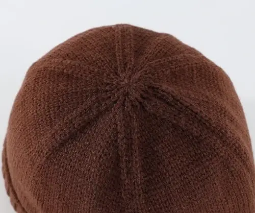 Home Prefer Mens Winter Hat Knit Earflap Hat Stocking Caps with Ears Beanie Hat - 6