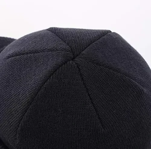 Home Prefer Men's Winter Beanie Hat with Brim Warm Double Knit Cuff Beanie Cap Watch Radar Hat - 3