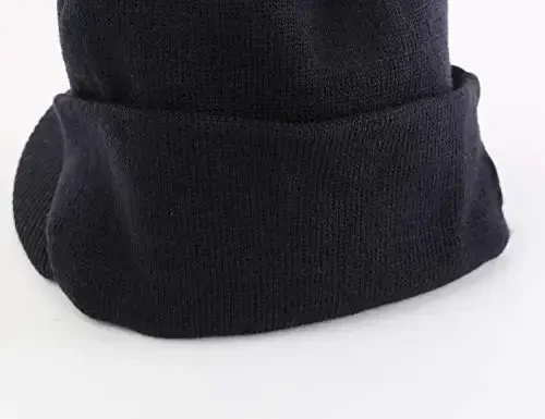 Home Prefer Men's Winter Beanie Hat with Brim Warm Double Knit Cuff Beanie Cap Watch Radar Hat - 5