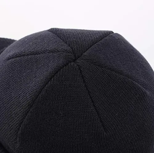 Home Prefer Men's Winter Beanie Hat with Brim Warm Double Knit Cuff Beanie Cap Watch Radar Hat - 3