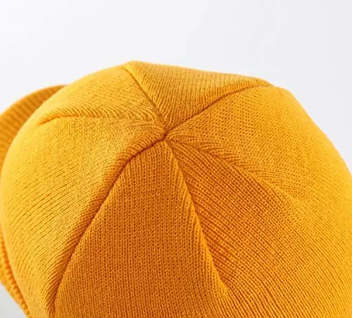 Home Prefer Men's Winter Beanie Hat with Brim Warm Double Knit Cuff Beanie Cap Watch Radar Hat - 3
