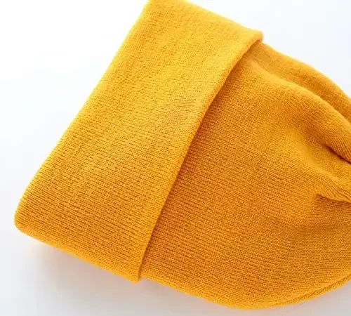 Home Prefer Men's Winter Beanie Hat with Brim Warm Double Knit Cuff Beanie Cap Watch Radar Hat - 4