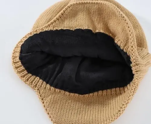 Home Prefer Mens Winter Hat Knit Earflap Hat Stocking Caps with Ears Beanie Hat - 3