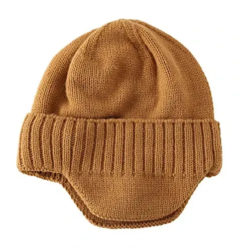 Home Prefer Mens Winter Hat Knit Earflap Hat Stocking Caps with Ears Beanie Hat - 3