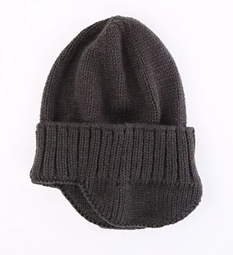 Home Prefer Mens Winter Hat Knit Earflap Hat Stocking Caps with Ears Beanie Hat - 2