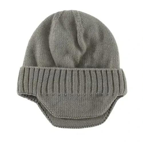 Home Prefer Mens Winter Hat Knit Earflap Hat Stocking Caps with Ears Beanie Hat - 2
